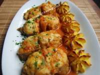   RAPE A LA AMERICANA  CON PATATAS DUQUESA