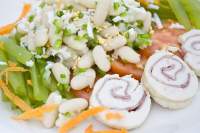   ensalada de borraja con alubias blancas