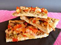   Coca de verdura y atún con masa de espelta 