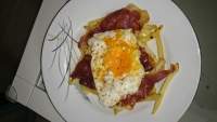 Huevos estrellados con jamón #conunpardehuevosTS  