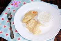   Solomillo de pavo con salsa de Caprice des Dieux