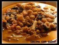   Garbanzos con espinacas y bacalao (Thermomix)
