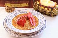 Arroz caldoso con setas y bogavante  