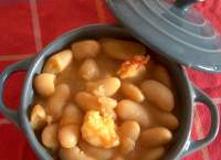   Fabes con langostinos