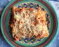   Macarrones Boloñesa con Flameado de Brandy