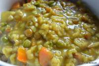   Mi guiso de lentejas con verduras y arroz