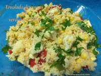   Ensalada de cuscus con verduras y pollo