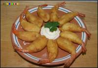   Gambas con gabardina y ajóleo