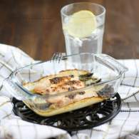   ESPARRAGOS VERDES CON SALMON AL HORNO