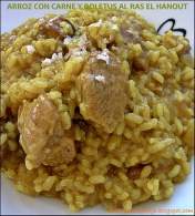   Arroz con carne y boletus al ras el hanout