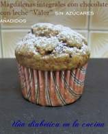    Magdalenas integrales con trocitos de  chocolate con leche  Valor  sin azúcares  añadidos  