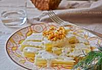   Capricci al brandy con salsa de nueces