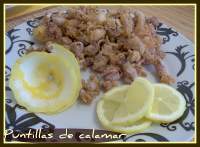   Puntillas de Calamar con Vinagreta de Champiñones