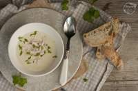 SOPA CREMOSA DE PUERRO Y POLLO  