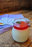   Panna Cotta de Mascarpone con Sirope de Hibisco