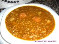   LENTEJAS CON PATATA Y CHORIZO
