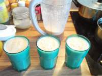 Batido de papaya ,plátano y leche de soja