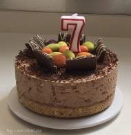 TARTA MOUSSE DE CHOCOLATE CON LECHE. (7º ANIVERSARIO DESAFÌO Y 14 CUMPLEAÑOS)