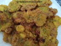   Boladillos de merluza y langostinos