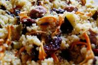 CUSCÚS CON CALABACÍN, SETAS Y ALBONDIGUILLAS DE TERNERA